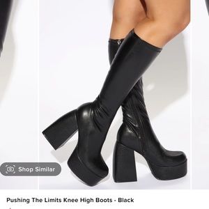 Knee high platform boots NEW